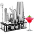 Cocktail Shaker Set Boston 23-Piece Stainless Steel and Professional Bar Tools for Drink Mixing