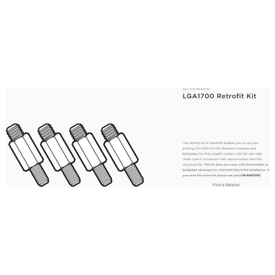 CORSAIR The LGA1700 cooler standoff for Corsair Capellix Coolers for Intel LGA1700 Alder Lake-S CPU For ELITE Capellix and PRO XT