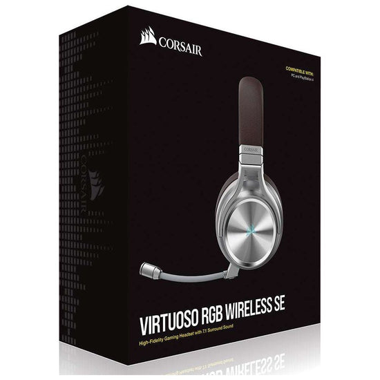 Corsair Virtuoso Wireless RGB SE Espresso 7.1 Headset. High Fidelity Ultra Comfort, Broadcast Grade 9.5mm Microphone, USB and 3.5mm - Magdasmall