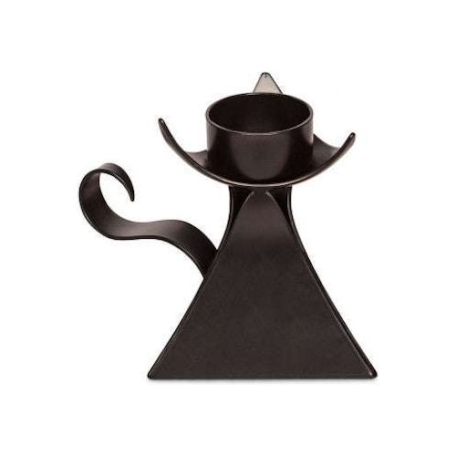 Decorative Black Metal Tea Light Candle Holder with Handle - Magdasmall