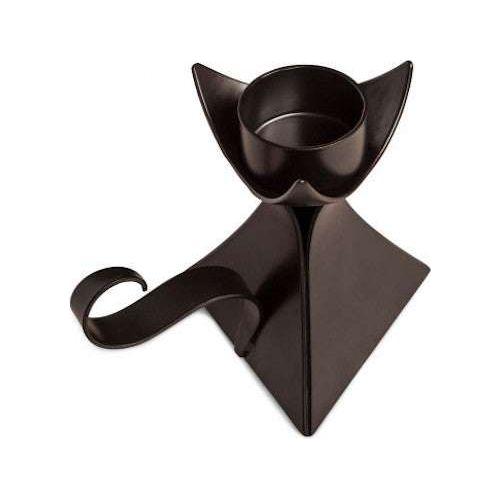 Decorative Black Metal Tea Light Candle Holder with Handle - Magdasmall