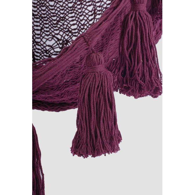 Deluxe Extra Large Mexican Hammock Chair in Outdoor Cotton Colour Maroon