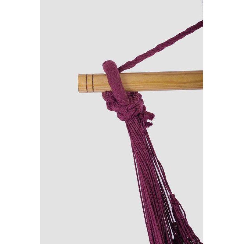 Deluxe Extra Large Mexican Hammock Chair in Outdoor Cotton Colour Maroon