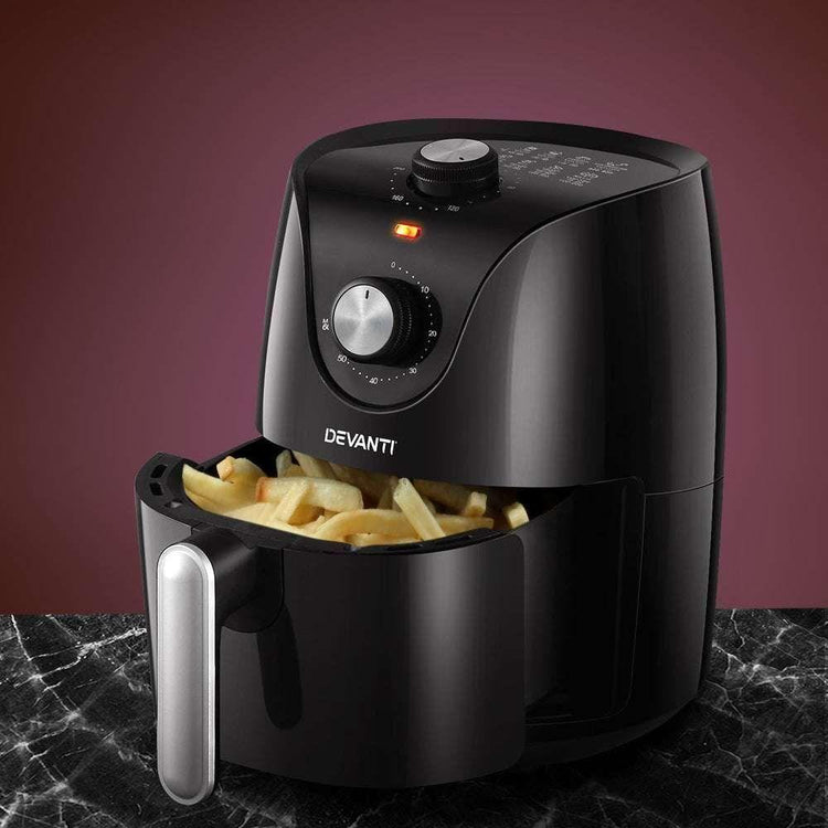 Devanti Air Fryer 2.5L Electric Fryers Airfryer Healthy Cooker Oil Free Kitchen - Magdasmall