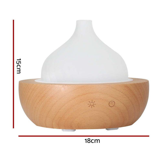 Devanti Aroma Aromatherapy Diffuser LED Oil Ultrasonic Air Humidifier Glass Wood