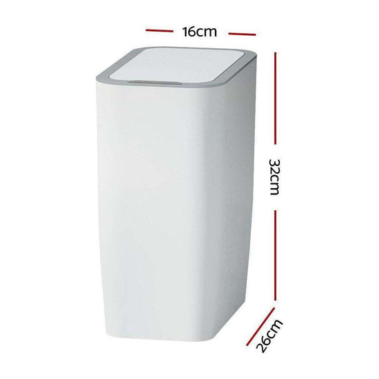 Devanti Motion Sensor Bin Automatic Rubbish Bins Waste Trash Can White 9L - Magdasmall