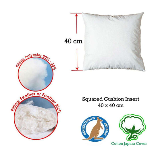 Duck Feather Rich Fill Cushion Inserter Square 40 x 40cm - Magdasmall