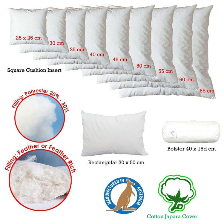 Duck Feather Rich Fill Cushion Inserter Square 40 x 40cm - Magdasmall