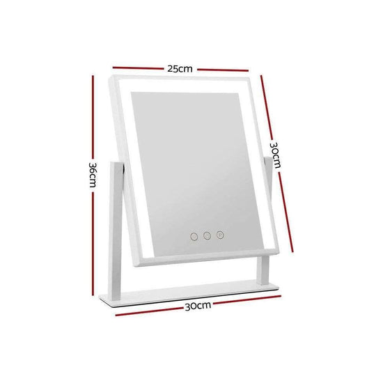 Embellir Makeup Mirror 25x30cm with Led light Lighted Standing Mirrors White