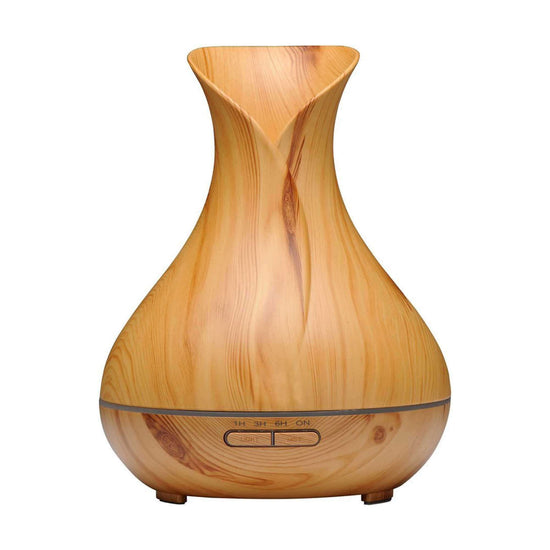 Essential Oil Aroma Diffuser Tulip Light Wood Colour Ultrasonic Mist Humidifier