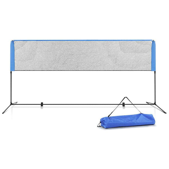 Everfit Portable Sports Net Stand Badminton Volleyball Tennis Soccer 4m 4ft Blue - Magdasmall