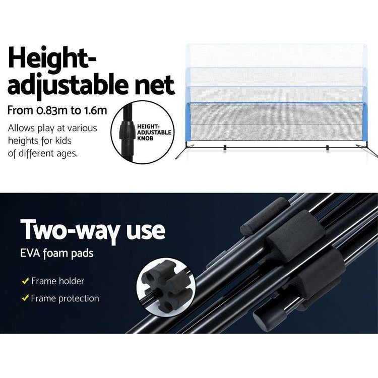 Everfit Portable Sports Net Stand Badminton Volleyball Tennis Soccer 4m 4ft Blue - Magdasmall
