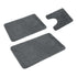 Florenz Set of 3 Contour Bath Mat Set Charcoal (Also Known as Smoke)