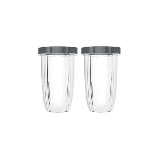 For Nutribullet 2 Tall Cups + 2 Stay Fresh Lid For All Nutri 600 and 900 Models