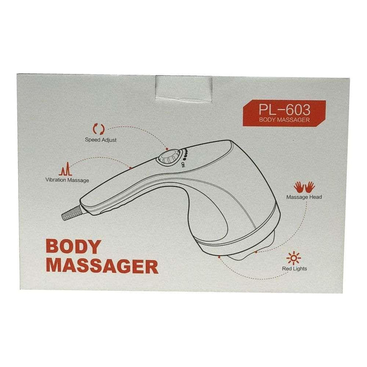 Full Body Vibration Handheld Massager - 4 Massage Heads Neck Shoulders Back Legs