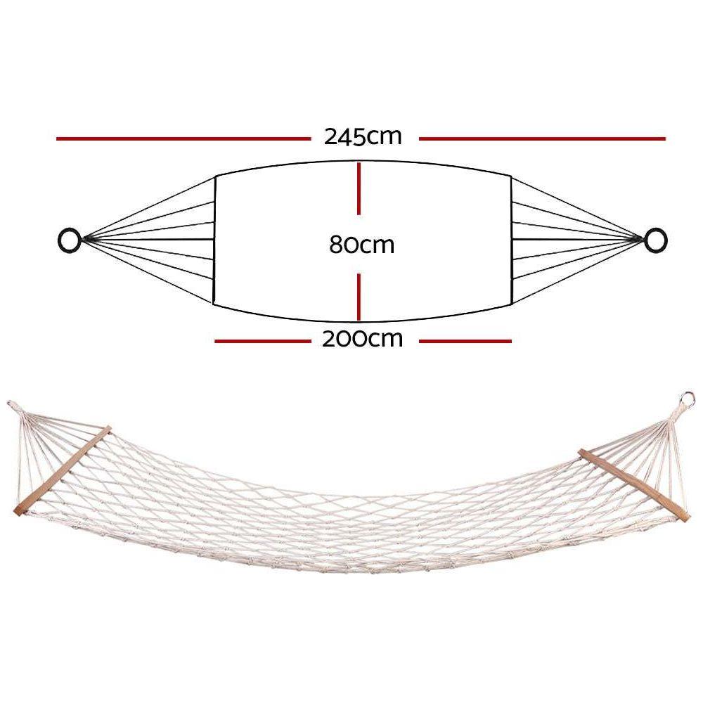 Gardeon Swing Hammock Bed Cream - Magdasmall