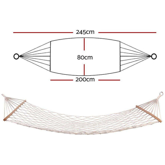 Gardeon Swing Hammock Bed Cream - Magdasmall