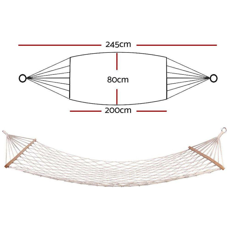 Gardeon Swing Hammock Bed Cream - Magdasmall