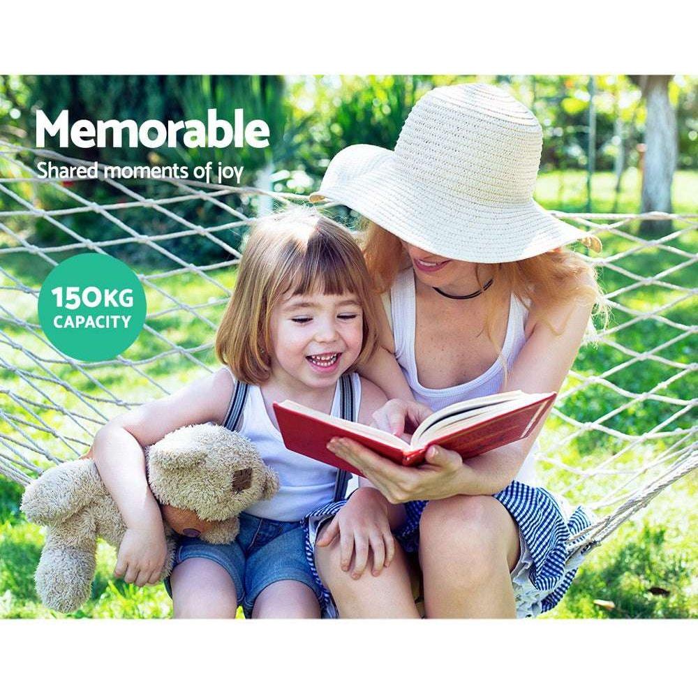 Gardeon Swing Hammock Bed Cream - Magdasmall