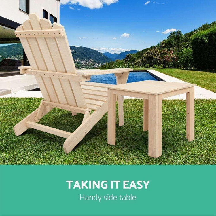 Gardeon Wooden Outdoor Side Beach Table - Magdasmall
