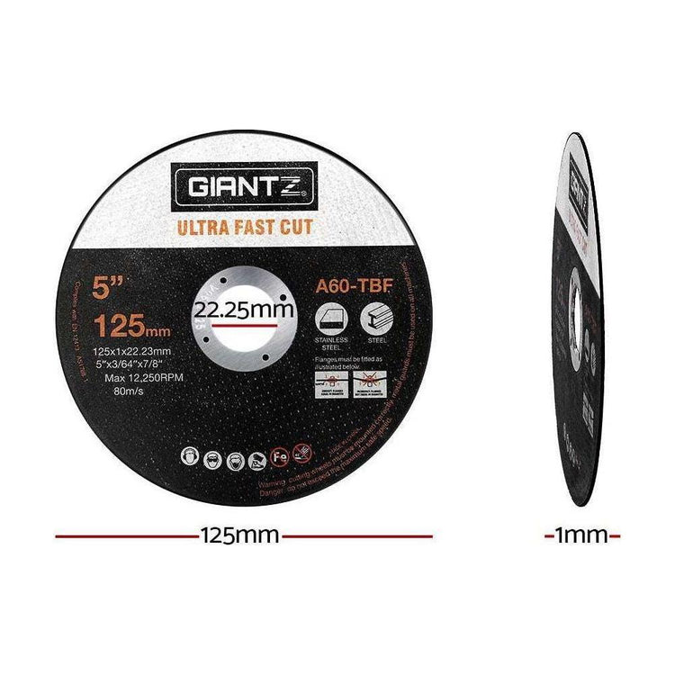Giantz 50-Piece Cutting Discs 5" 125mm Angle Grinder Thin Cut Off Wheel Metal