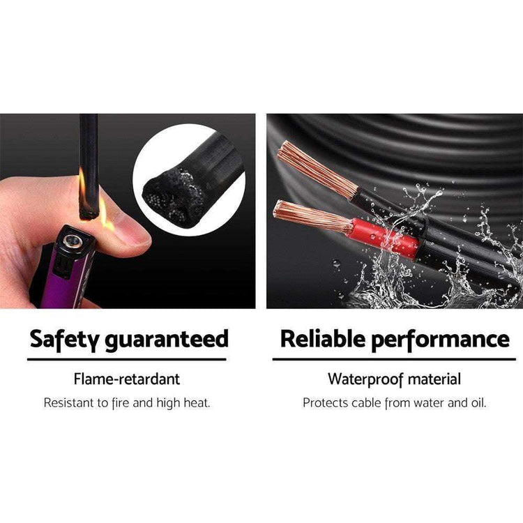 Giantz 6MM 30M Twin Core Wire Electrical Cable Extension Car 450V 2 Sheath