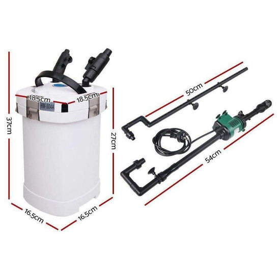 Giantz Aquarium Filter Fish Tank External Canister Water Pump 1250L/H