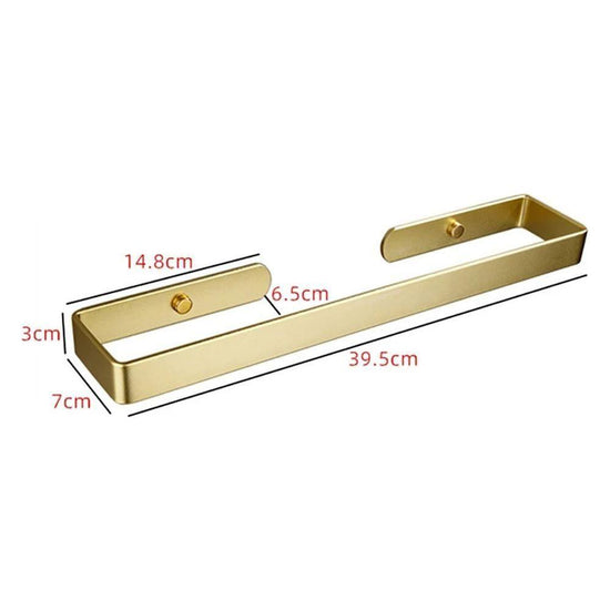 Gold Kitchen Bathroom Paper Holder Towel Holder Self Adhesive or Screw Mount 40cm