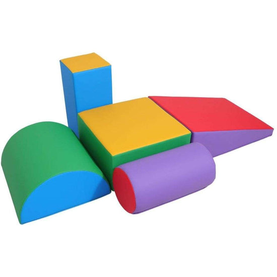 GOMINIMO 5 Piece Kids Climb Crawl Playset Soft Foam Blocks Indoor Activity Toys