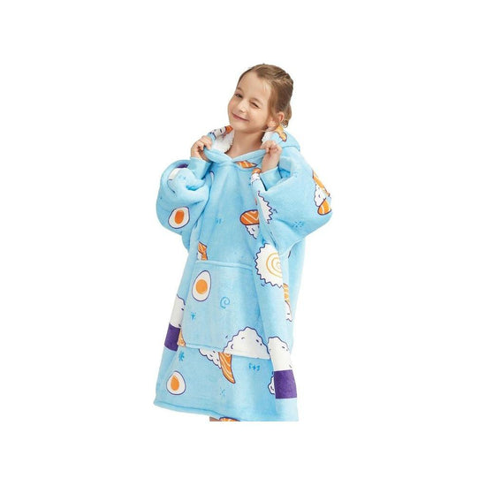GOMINIMO Hoodie Blanket Kids Sushi Blue