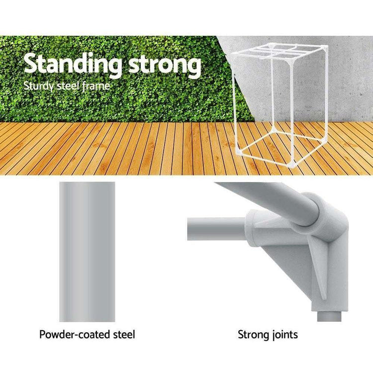Greenfingers Hydroponics Grow Tent Kits Hydroponic Grow System Black 60X60X90CM 600D Oxford - Magdasmall