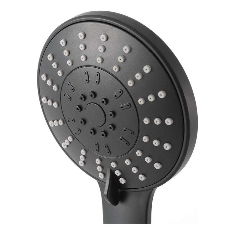 Handheld Shower Head 4.5" High Pressure 5 Modes Poweful Round Black