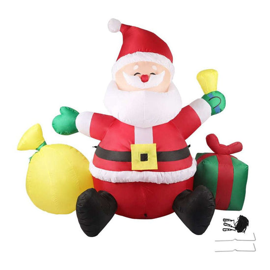 Inflatable Christmas Outdoor Decorations Santa LED Lights Xmas Party - Magdasmall
