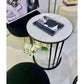 Interior Ave - Cleo Black Two Shelf Stone Side Table