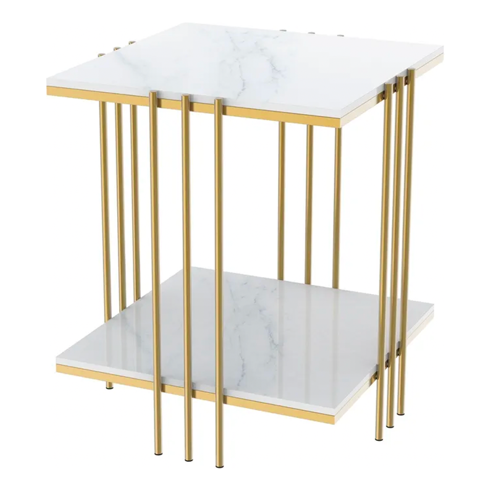 Interior Ave - Milano Gold Square Side Table