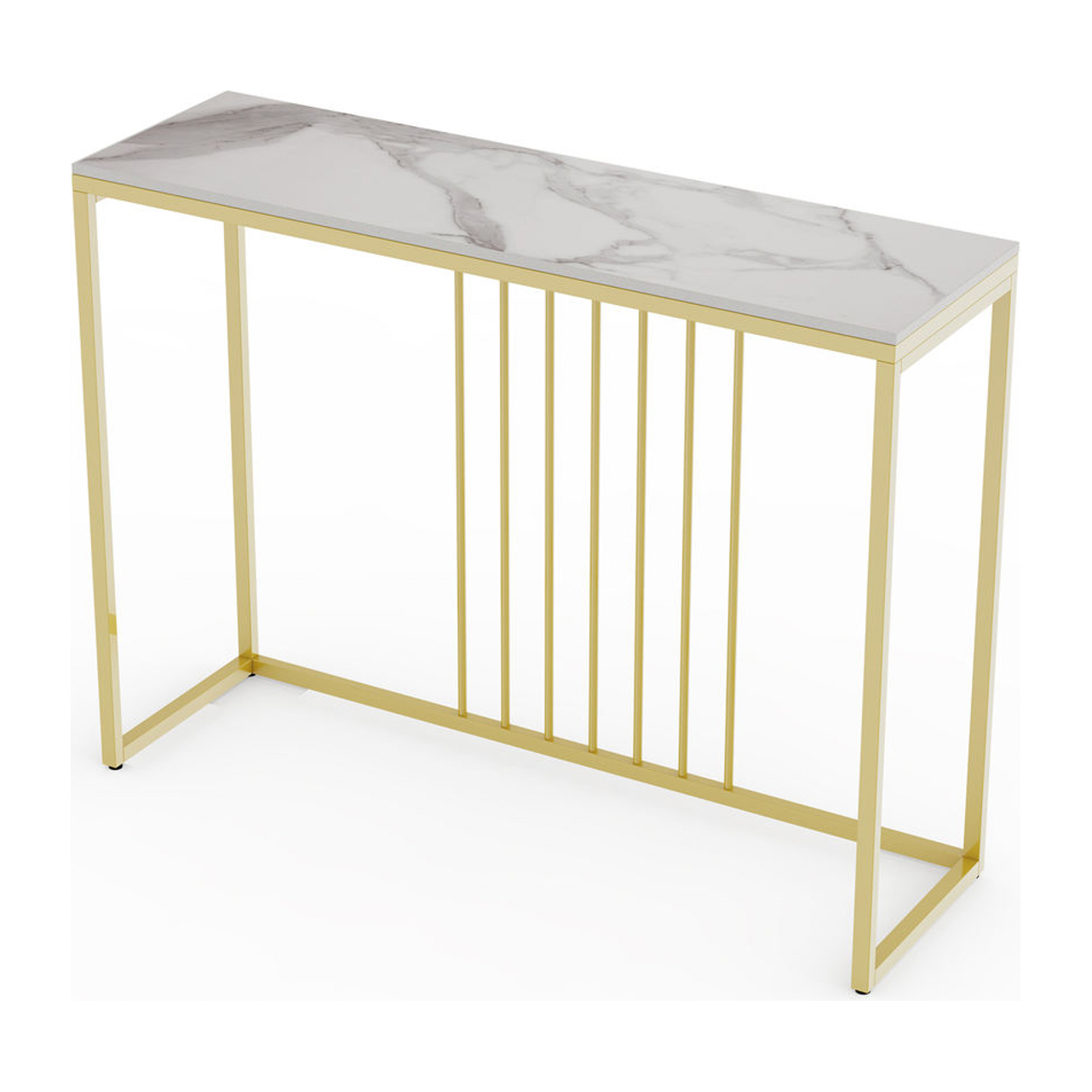 Interior Ave - Stone Marble Console - Marble & Gold