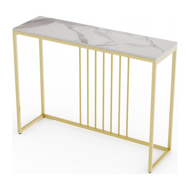 Interior Ave - Stone Marble Console - Marble & Gold