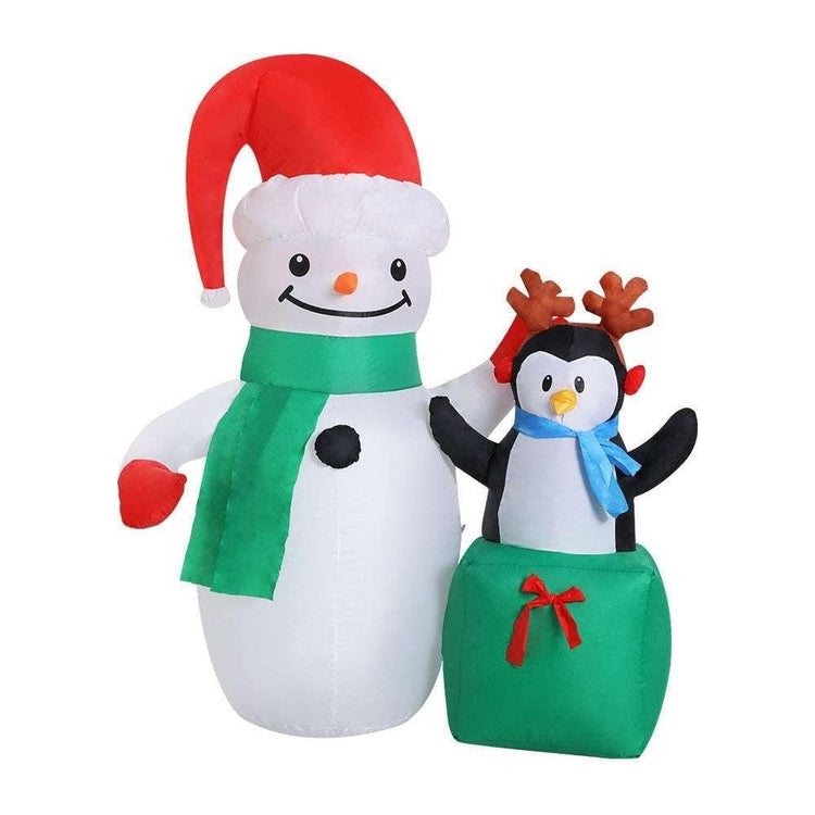 Jingle Jollys Christmas Inflatable Snowman 1.8M Lights LED Outdoor Decorations - Magdasmall