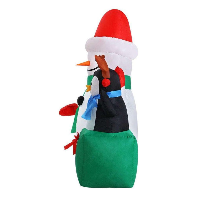 Jingle Jollys Christmas Inflatable Snowman 1.8M Lights LED Outdoor Decorations - Magdasmall