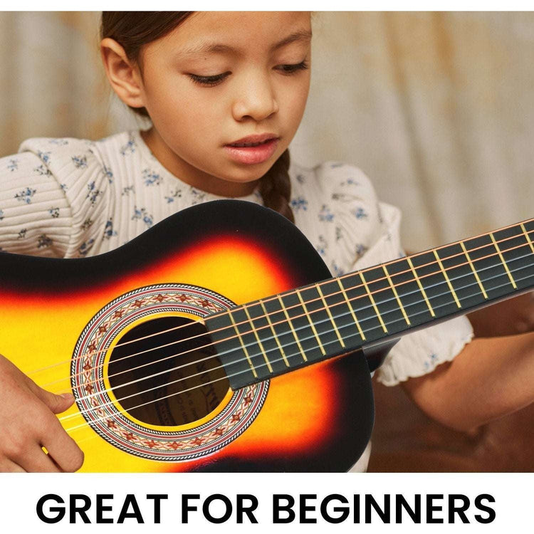 Karrera 34in Acoustic Wooden Childrens Guitar - Sunburst