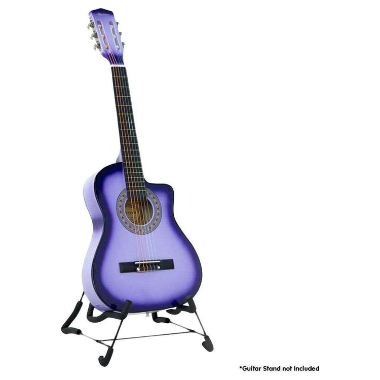 Karrera 38in Cutaway Acoustic Guitar with guitar bag - Purple Burst