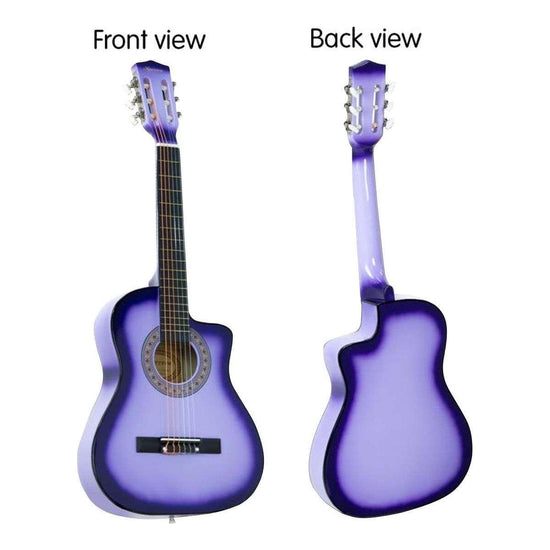 Karrera 38in Cutaway Acoustic Guitar with guitar bag - Purple Burst