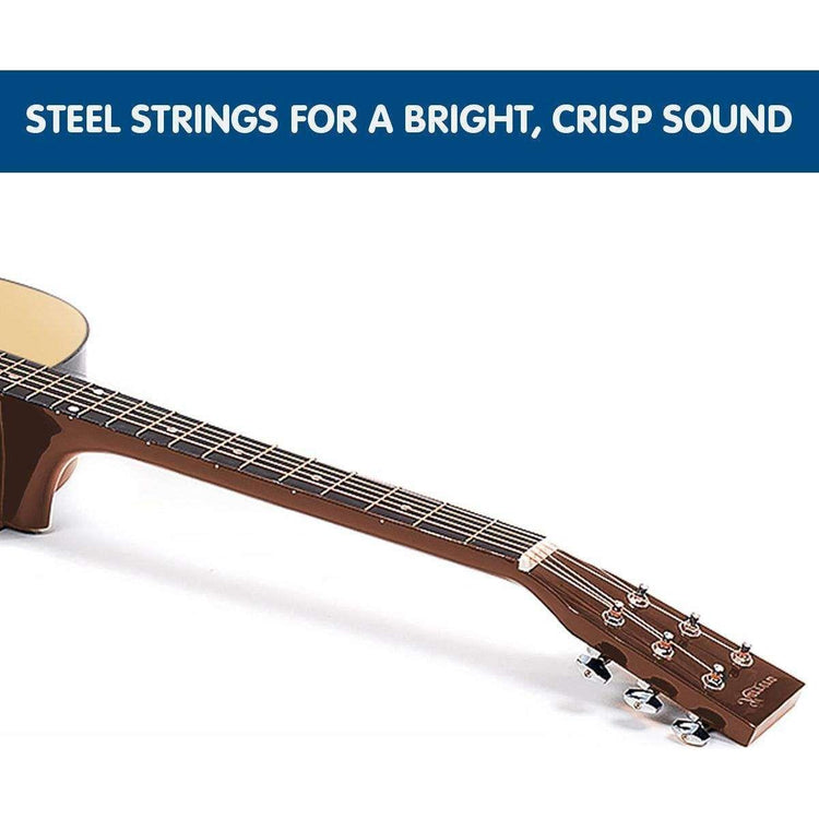 Karrera 38in Pro Cutaway Acoustic Guitar with guitar bag - Natural