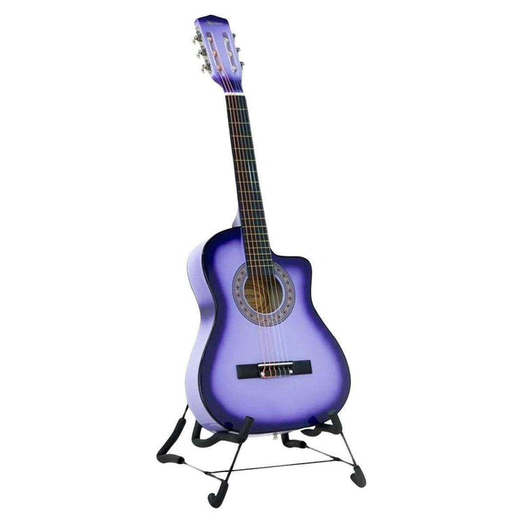 Karrera 38in Pro Cutaway Acoustic Guitar with guitar bag - Purple Burst