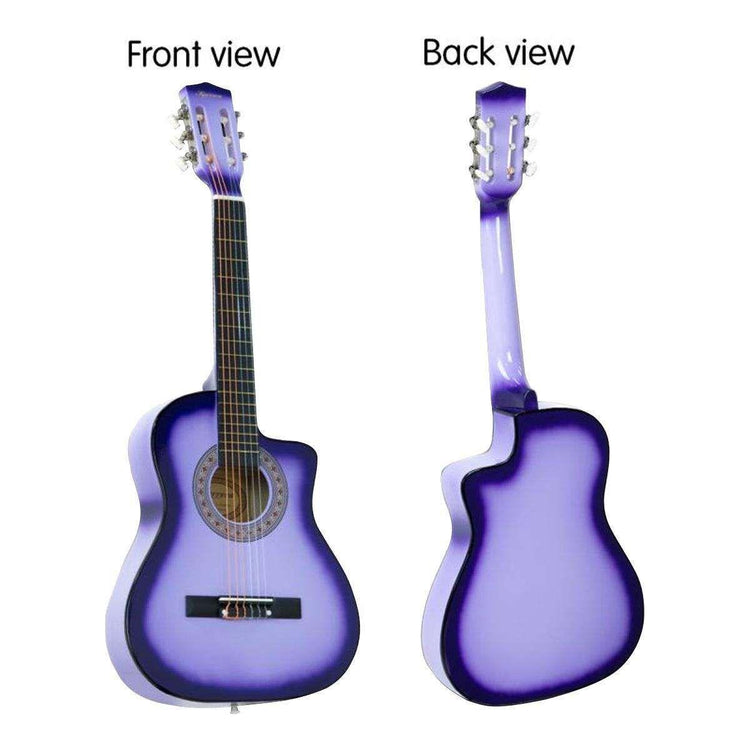 Karrera 38in Pro Cutaway Acoustic Guitar with guitar bag - Purple Burst