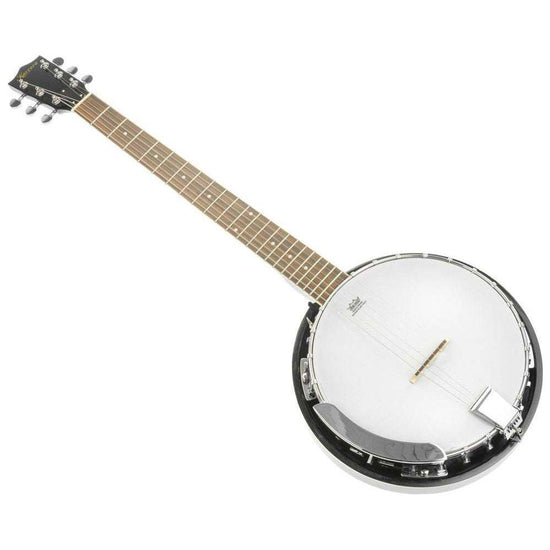 Karrera 6 String Resonator Banjo - Black