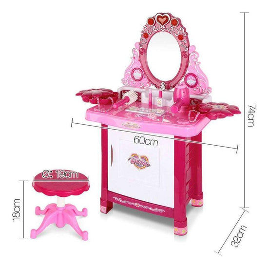 Keezi 30 Piece Kids Dressing Table Set - Pink - Magdasmall