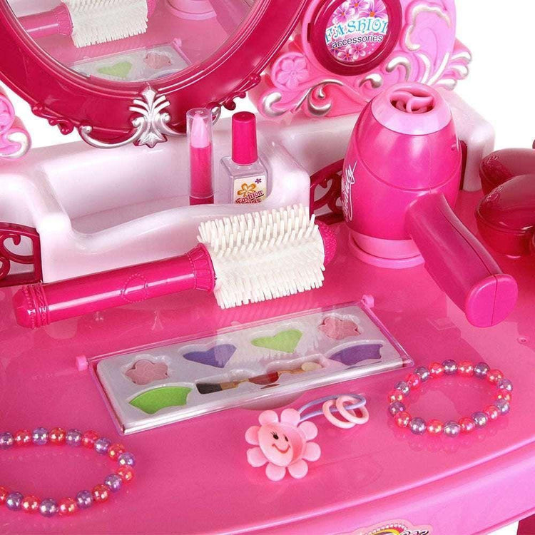 Keezi 30 Piece Kids Dressing Table Set - Pink - Magdasmall