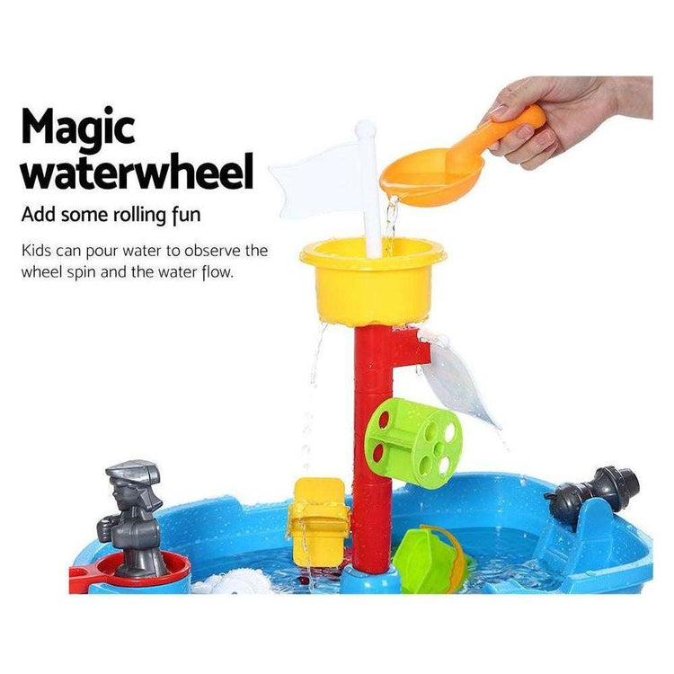 Keezi Kids Beach Sand and Water Toys Outdoor Table Pirate Ship Childrens Sandpit