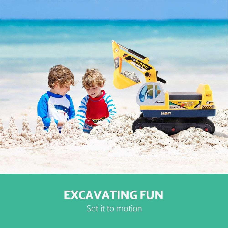 Keezi Kids Ride On Excavator - Yellow - Magdasmall